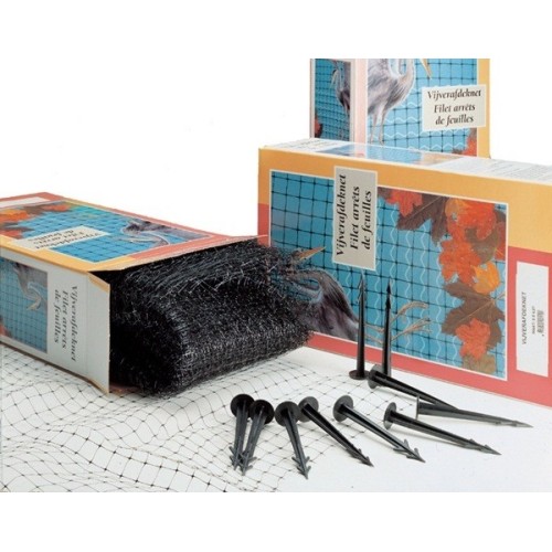 Rete copertura laghetto 6x4 metri con picchetti
