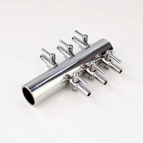 Distributore aria cromato 8 vie con...