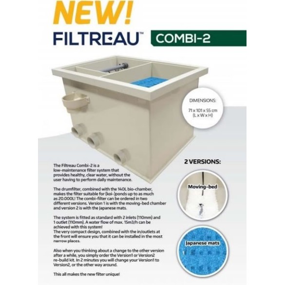 Filtro a tamburo completo FILTREAU COMBI 2 - 20 mc/h