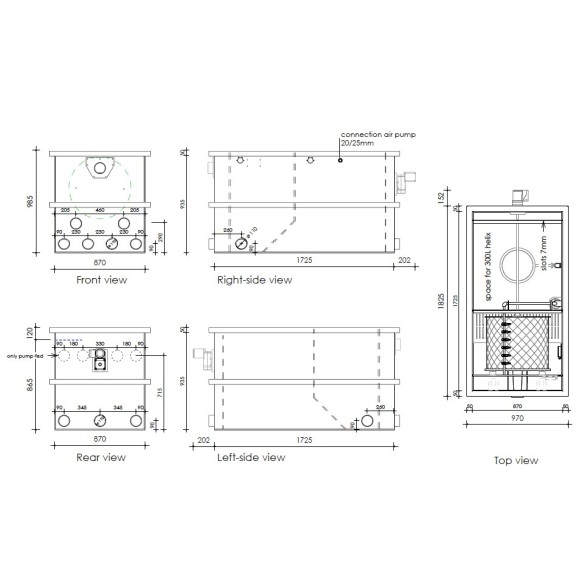 Filtro combinato DVS CL65 tamburo + letto fluido