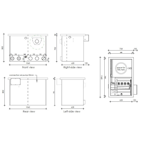 Filtro combinato DVS C25 tamburo + letto fluido