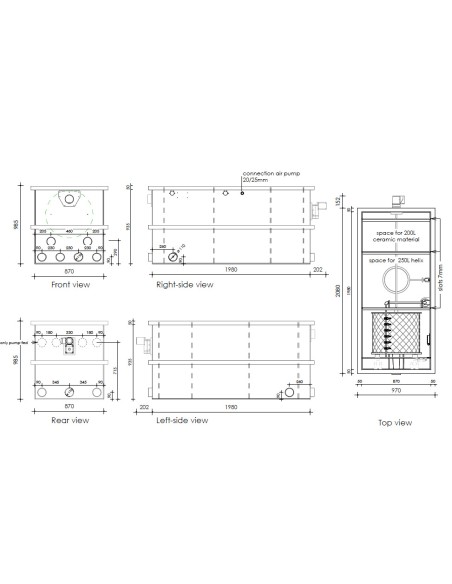 Filtro combinato DVS CL65-K tamburo + letto fluido + camera aggiuntiva